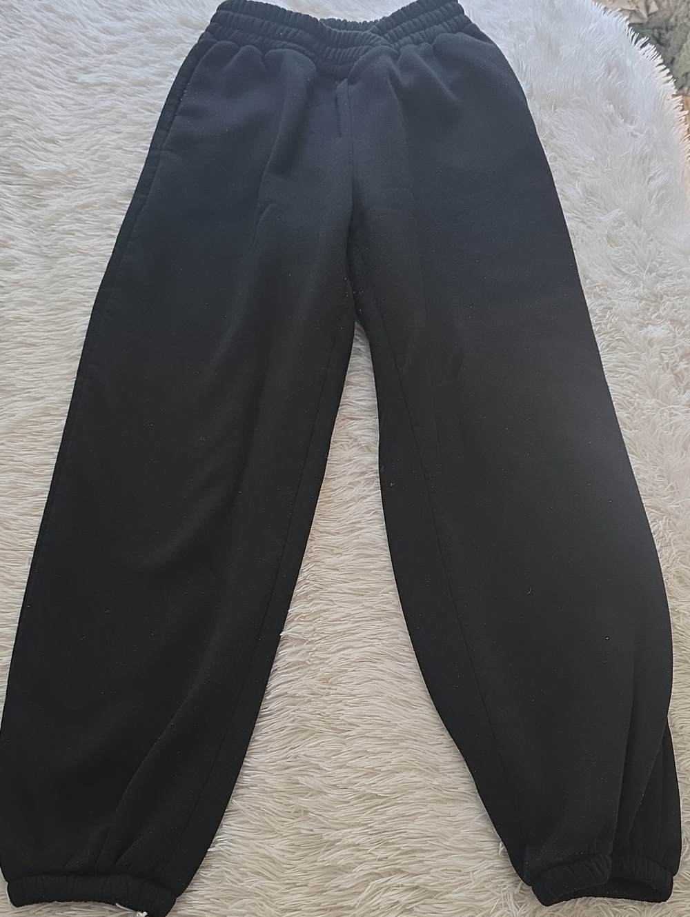 SHEIN Black Drawstring Elastic Waist Joggers